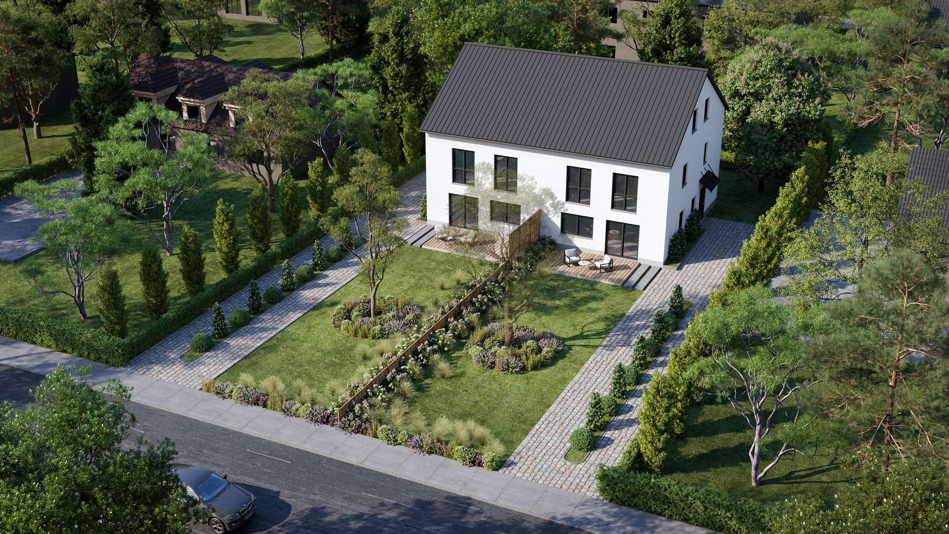 Neubau trifft Lebensqualität: Exklusive KfW-55-Doppelhaushälfte in ruhiger Zentrumslage